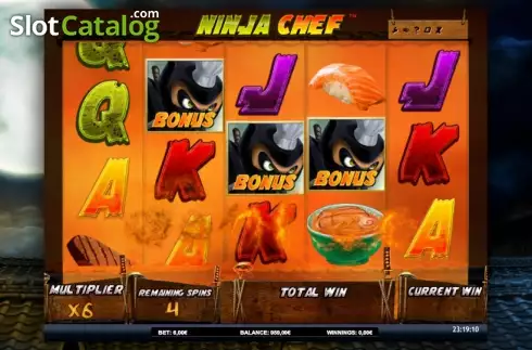 Μπόνους παιχνίδι. Ninja Chef Κουλοχέρης