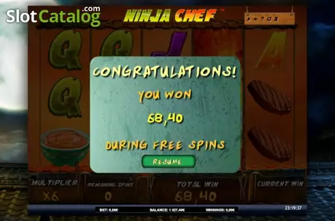Κερδίστε παρουσίαση. Ninja Chef Κουλοχέρης