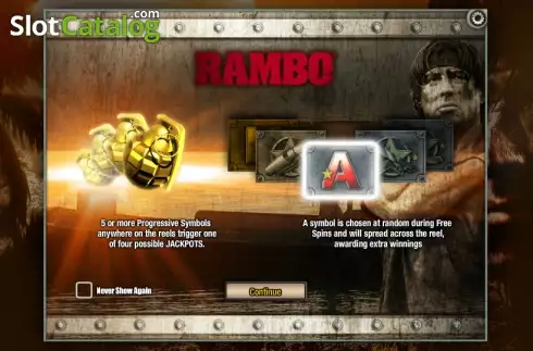 Τα χαρακτηριστικά του παιχνιδιού. Rambo (iSoftBet) Κουλοχέρης