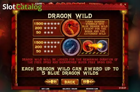 Πίνακας πληρωμών 3. Red Dragon Wild Κουλοχέρης