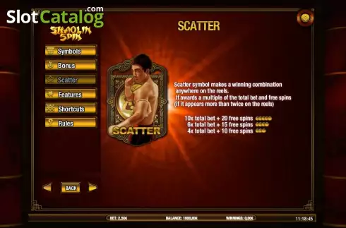 Πίνακας πληρωμών 3. Shaolin Spin Κουλοχέρης 