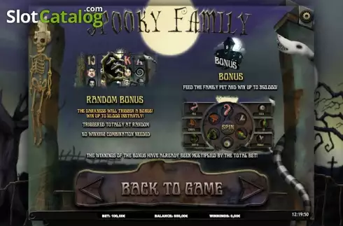Πίνακας πληρωμών 1. Spooky Family Κουλοχέρης