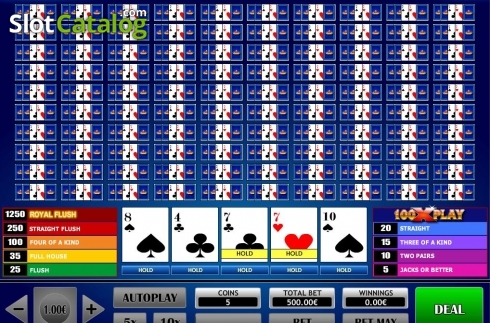 Οθόνη4. 100x Play Poker Κουλοχέρης
