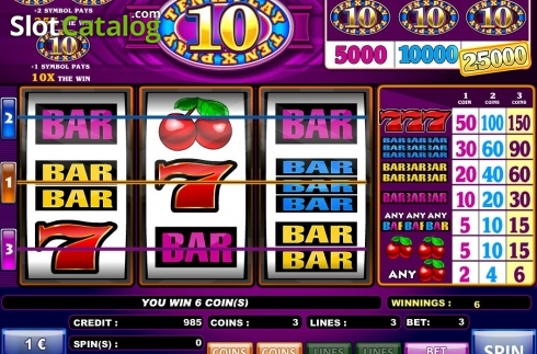 Οθόνη5. 10x Play (iSoftBet) Κουλοχέρης