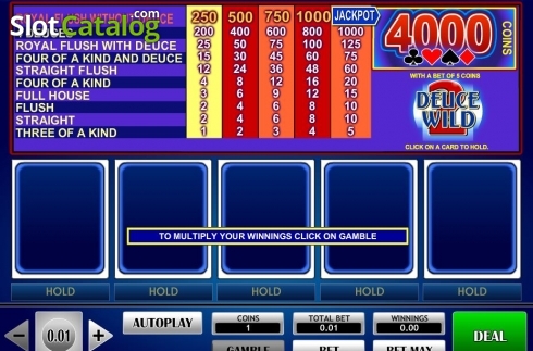 Οθόνη2. 2 Deuce Wild Poker Κουλοχέρης