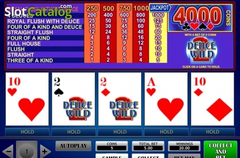 Οθόνη4. 2 Deuce Wild Poker Κουλοχέρης