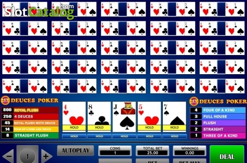 Οθόνη4. 25x Deuces Poker Κουλοχέρης