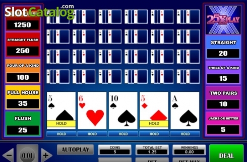 Οθόνη2. 25x Play Poker Κουλοχέρης 