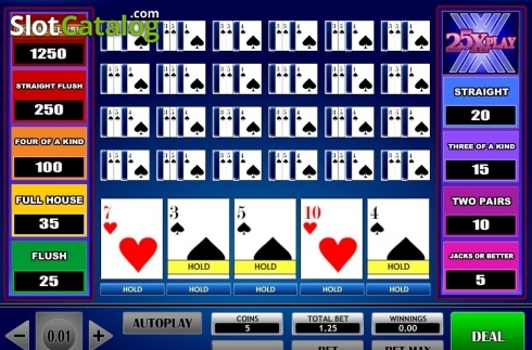 Οθόνη4. 25x Play Poker Κουλοχέρης 