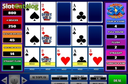 Οθόνη4. 3x Deuce Poker Κουλοχέρης