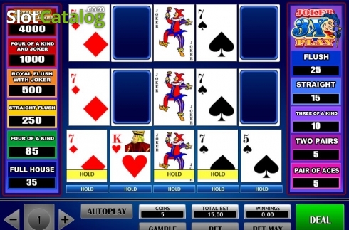 Οθόνη3. 3x Joker Play Poker Κουλοχέρης