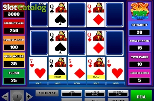 Οθόνη4. 3x Play Poker Κουλοχέρης