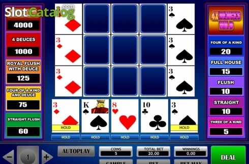 Οθόνη2. 4x Deuce Wild Poker Κουλοχέρης