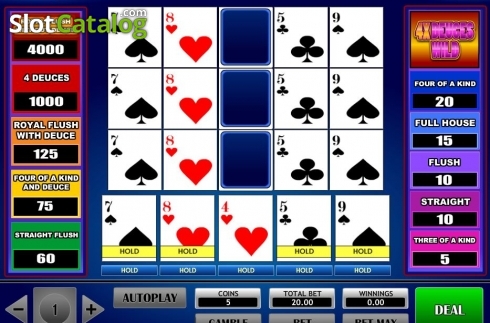 Οθόνη5. 4x Deuce Wild Poker Κουλοχέρης