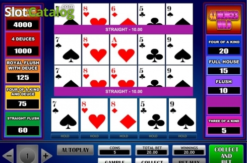 Οθόνη6. 4x Deuce Wild Poker Κουλοχέρης