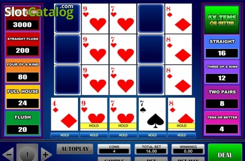 Οθόνη2. 4x Tens Or Better Poker Κουλοχέρης 