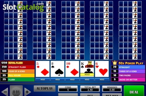 Οθόνη2. 50x Poker Play Poker Κουλοχέρης