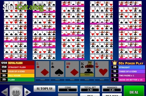 Οθόνη3. 50x Poker Play Poker Κουλοχέρης