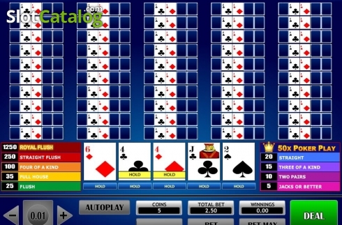 Οθόνη4. 50x Poker Play Poker Κουλοχέρης
