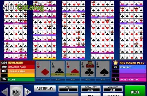 Οθόνη5. 50x Poker Play Poker Κουλοχέρης