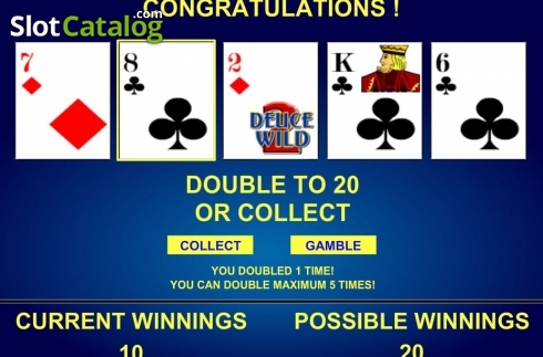 Οθόνη5. Deuces Wild Progressive Poker Κουλοχέρης 