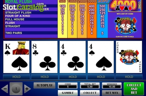 Οθόνη3. Double Joker Poker (iSoftBet) Κουλοχέρης