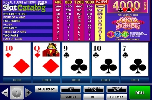 Οθόνη5. Joker Multitimes Poker Κουλοχέρης