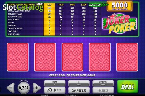 Οθόνη2. Joker Poker (iSoftBet) Κουλοχέρης
