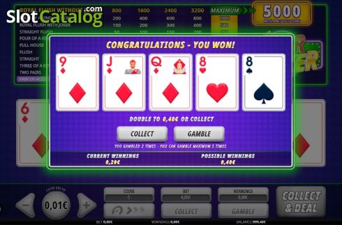 Οθόνη4. Joker Poker (iSoftBet) Κουλοχέρης