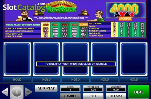 Οθόνη2. Joker Poker Big Beer Κουλοχέρης