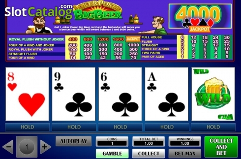 Οθόνη4. Joker Poker Big Beer Κουλοχέρης