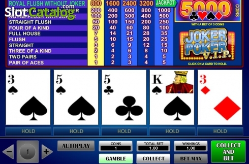 Οθόνη3. Joker Poker VIP (iSoftBet) Κουλοχέρης