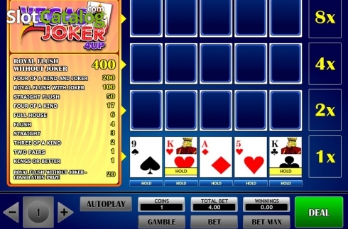 Οθόνη2. Joker Vegas 4 Up Κουλοχέρης