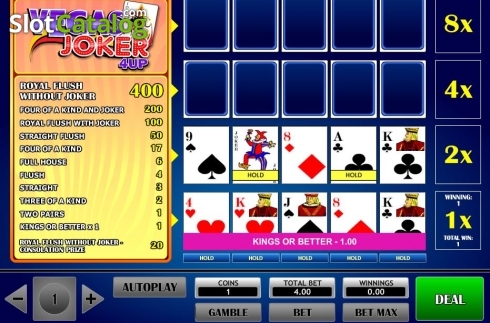 Οθόνη3. Joker Vegas 4 Up Κουλοχέρης
