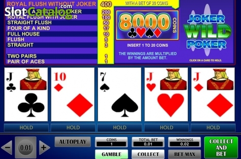 Οθόνη3. Joker Wild Poker (iSoftBet) Κουλοχέρης