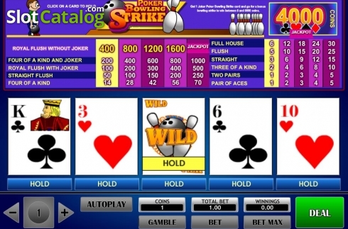 Οθόνη2. Poker Bowling Strike Κουλοχέρης