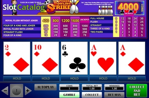 Οθόνη3. Poker Bowling Strike Κουλοχέρης