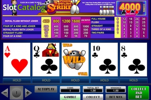 Οθόνη4. Poker Bowling Strike Κουλοχέρης