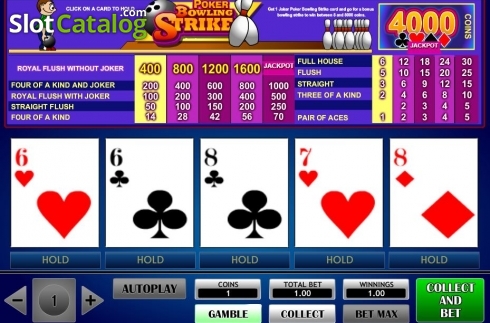 Οθόνη5. Poker Bowling Strike Κουλοχέρης