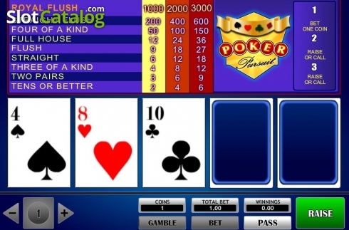 Οθόνη2. Video Poker Pursuit (iSoftBet) Κουλοχέρης