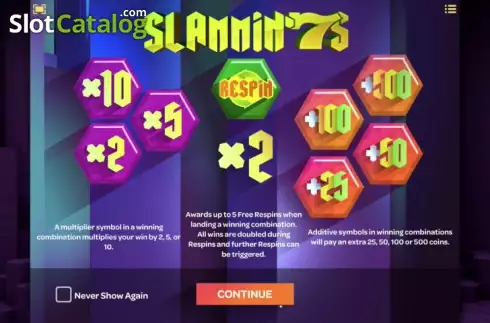 Τα χαρακτηριστικά του παιχνιδιού. Slammin' 7s Κουλοχέρης