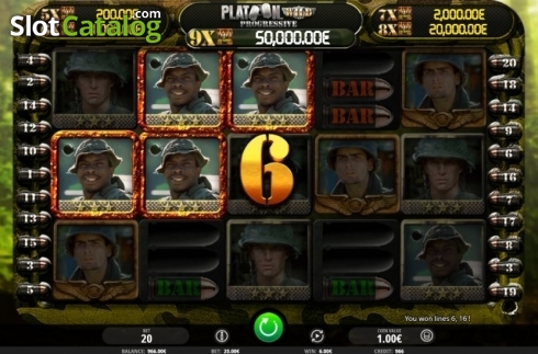 Οθόνη5. Platoon Wild Progressive Κουλοχέρης