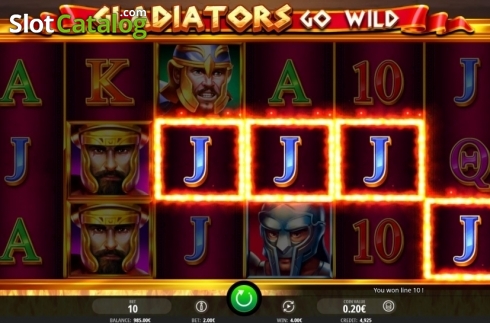 Οθόνη5. Gladiators Go Wild Κουλοχέρης 