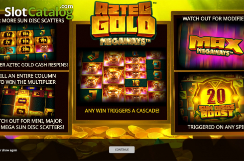 Οθόνη2. Aztec Gold Megaways Κουλοχέρης
