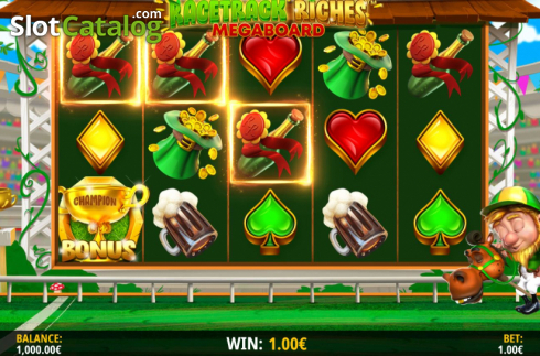 Οθόνη4. Racetrack Riches Megaboard Κουλοχέρης