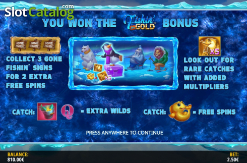 Οθόνη6. Fishin For Gold Κουλοχέρης 