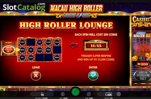 Οθόνη5. Macau High Roller Κουλοχέρης