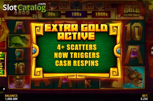 Οθόνη5. Aztec Gold Extra Gold Megaways Κουλοχέρης