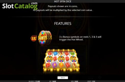 Οθόνη6. Hot Spin Dice Κουλοχέρης 