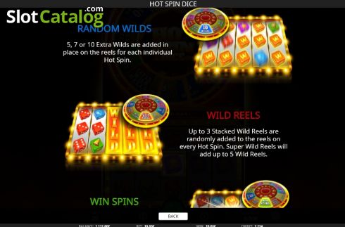Οθόνη8. Hot Spin Dice Κουλοχέρης 